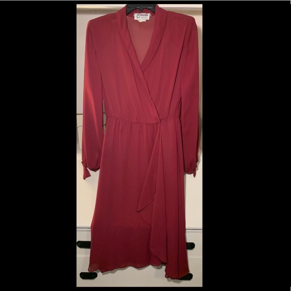 Vintage Miss Elliette sheer wrap dress